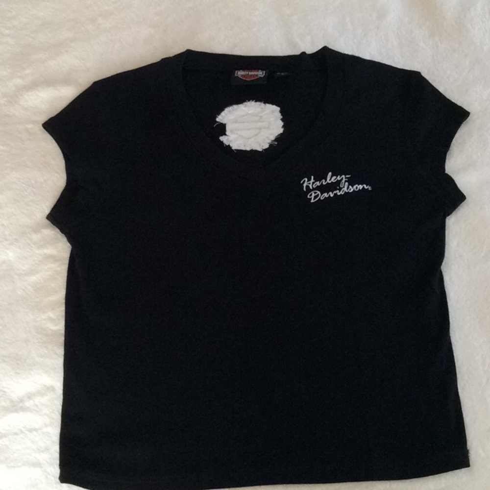 Harley Davidson Cap Sleeve Crop Tee